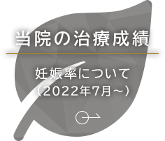 当院の治療成績 妊娠率※について(2022年７月～)※妊娠判定陽性であった場合